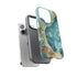 Aquamarine inspired Geode in Watercolor - Impact Resistant Phone Case